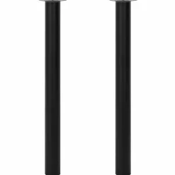 2 x Teleskopfuß Tischfuß Stützfuß Tischbein Schwarz 710 mm-1100 mm