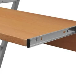 Computertisch Computerwagen PC Tisch Bürotisch Laptop auf Rollen braun