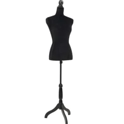Damenbüste Schneiderpuppe Büste Torso Angezogen Mannequin Schwarz