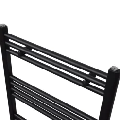 Handtuchheizkörper Warmwasser Gerade Schwarz 480x480 mm