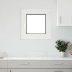 Kellerfenster RISOR Weiß 60 x 60 cm PVC und Glas