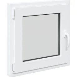 Kellerfenster RISOR Weiß 50 x 50 cm PVC und Glas