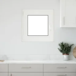 Kellerfenster RISOR Weiß 50 x 50 cm PVC und Glas