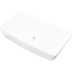 Keramik Waschtisch Waschbecken Rechteckig Weiß 71 x 39 cm