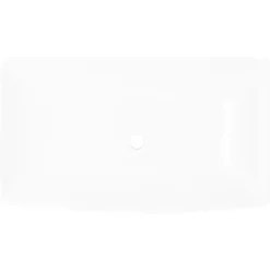 Keramik Waschtisch Waschbecken Rechteckig Weiß 71 x 39 cm