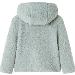 Kinder-Kapuzenjacke Teddy-Kunstpelz Minzgrün 92
