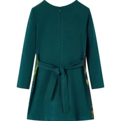 Kinderkleid mit Langen Ärmeln Dunkelgrün 104