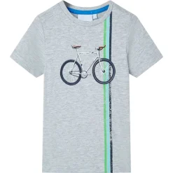 Kinder-Kurzarmshirt Grau 140