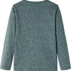 Kinder-Langarmshirt Dunkelgrün Melange 104