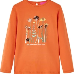 Kinder-Langarmshirt Dunkelorange 92