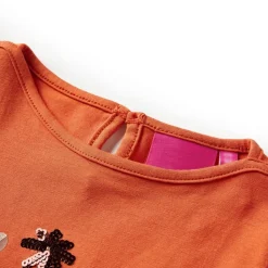 Kinder-Langarmshirt Dunkelorange 92