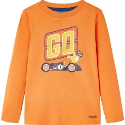 Kinder-Langarmshirt Dunkelorange 92