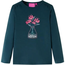 Kinder-Langarmshirt Dunkelgrün 104