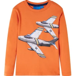 Kinder-Langarmshirt Dunkelorange 92