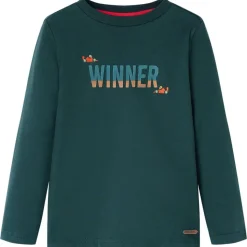 Kinder-Langarmshirt Dunkelgrün 104