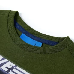Kinder-Langarmshirt Dunkles Khaki 104