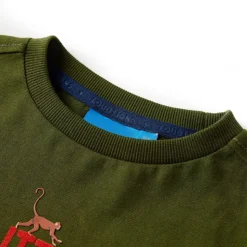 Kinder-Langarmshirt Dunkles Khaki 104