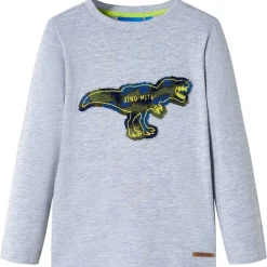 Kinder-Langarmshirt Grau Melange 104