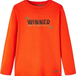 Kinder-Langarmshirt Hellorange 104