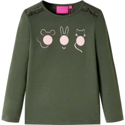 Kinder-Langarmshirt Khaki 104