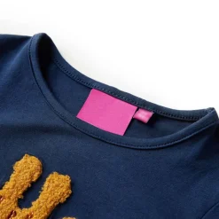 Kinder-Langarmshirt Marineblau 116