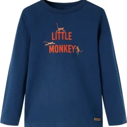 Kinder-Langarmshirt Marineblau 92