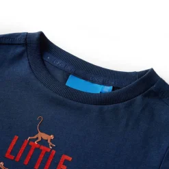 Kinder-Langarmshirt Marineblau 92