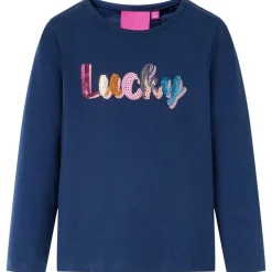 Kinder-Langarmshirt Marineblau 104