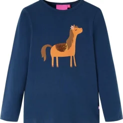 Kinder-Langarmshirt Marineblau 104