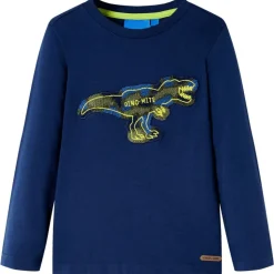 Kinder-Langarmshirt Marineblau 104