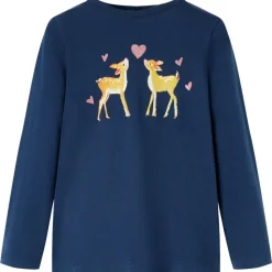 Kinder-Langarmshirt Marineblau 92