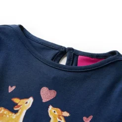 Kinder-Langarmshirt Marineblau 92