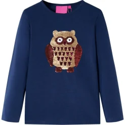 Kinder-Langarmshirt Marineblau 92