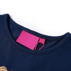 Kinder-Langarmshirt Marineblau 92