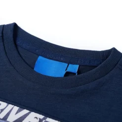 Kinder-Langarmshirt Marineblau Melange 104