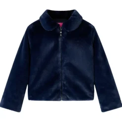 Kindermantel Kunstpelz Marineblau 92