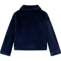 Kindermantel Kunstpelz Marineblau 92