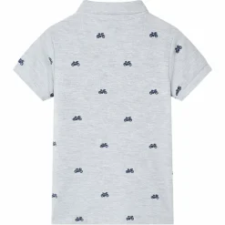 Kinder-Poloshirt Grau Melange 92
