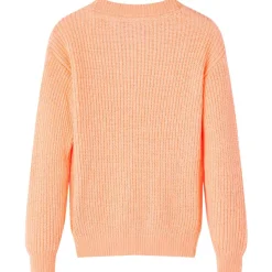 Kinderpullover Gestrickt Hellorange 128
