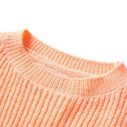 Kinderpullover Gestrickt Hellorange 128
