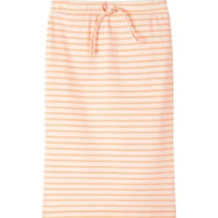 Kinderrock mit Streifen Gerade Neonorange 128