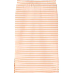 Kinderrock mit Streifen Gerade Neonorange 128