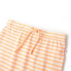 Kinderrock mit Streifen Gerade Neonorange 128