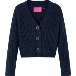 Kinder-Strickjacke Marineblau 104
