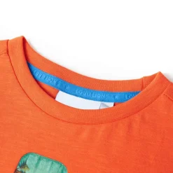 Kinder-T-Shirt Dunkelorange 128