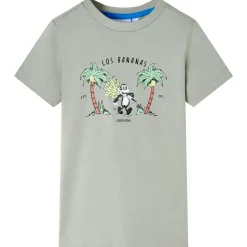 Kinder-T-Shirt Helles Khaki 140