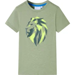 Kinder-T-Shirt Helles Khaki 116