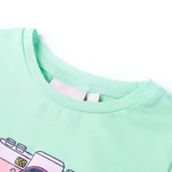 Kinder-T-Shirt Knallgrün 116