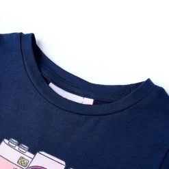 Kinder-T-Shirt Marineblau 116