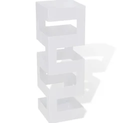 Schirmständer Schirmhalter Gehstock Stahl quadratisch weiß 48,5 cm